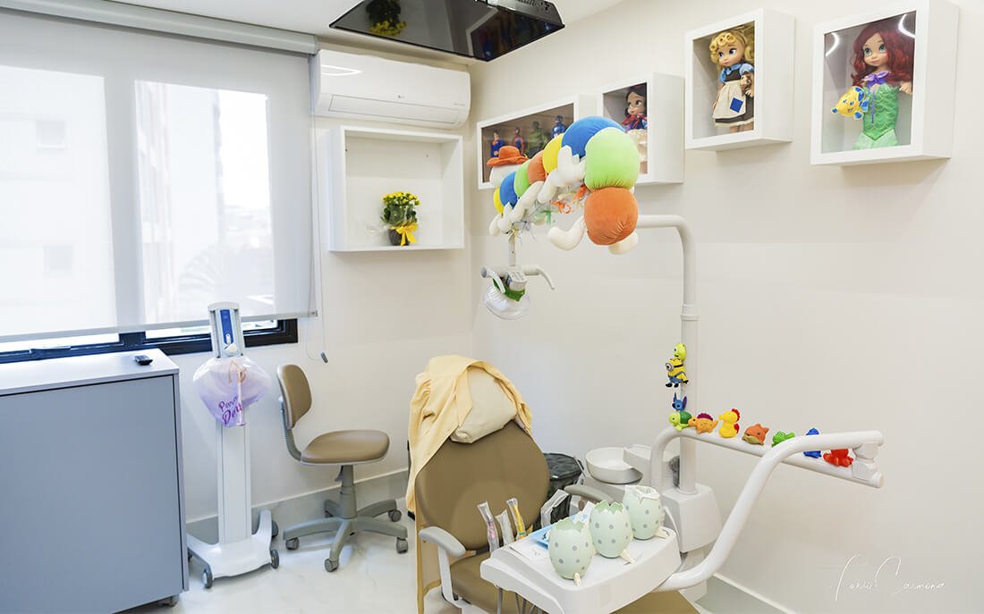 Consultório odontopediátrico do Atelier Bucal